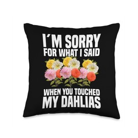 Black Dahlia Plants Dahlia Seeds Live Gardening Dahlias Throw Pillow