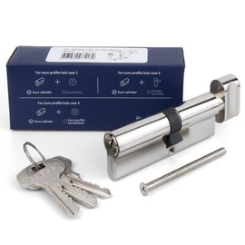 APECS Knob Cylinder Lock with Knob Cylinder Lock 40/55 mm for Door Lock Front Door with 3 Keys Model EC-95(40C/55)-C