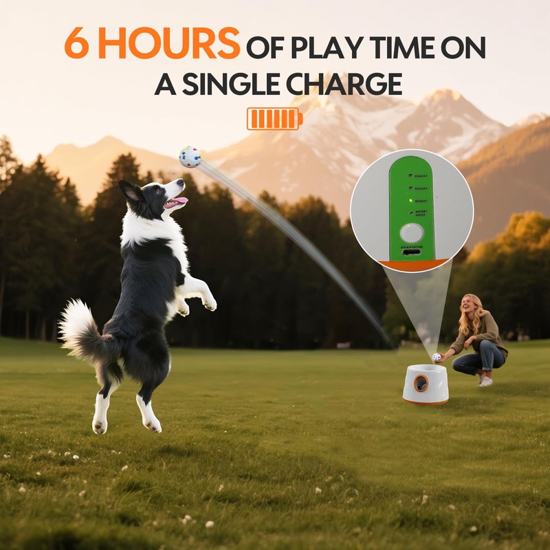 Abdtech Automatic Ball Launcher for Dogs - Dog Ball Thrower