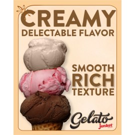 Junket Gelato Mix Homemade (Ice Cream Maker or Stir By Hand) 4oz Variety 6 Pack