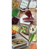 Alliving Kitchen Refrigerator Organizer, Fridge and Freezer Storage Trays Large+Food
