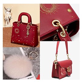 Pack of 20 Round Carabiner 33 mm Gold Round Zinc Alloy Snap Hook Connector Carabiner Rings, Snap Jump Rings Carabiner, for Crafts and Bag Accessories, Key Ring Buckle