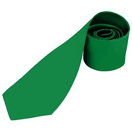 Romario Manzini Mens Necktie SOLID Satin Neck Tie Kelly Green