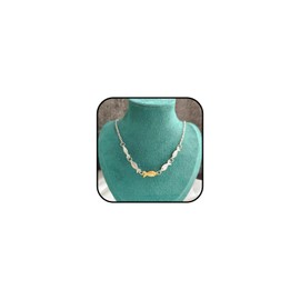 Stainless Steel Fish Necklace for Women Swim Against The Current Necklace Two Tone Fish Choker Necklaces Minimalist Spirit Jewelry (fish1)