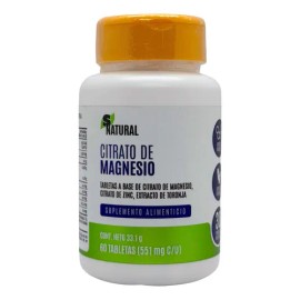 Citrato Magnesio Zinc Tabletas Snatural Gluten Lactosa