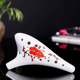 Twelve Hole Ac Ocarina Musical Instrument - Color: Crimson Green