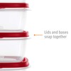 Rubbermaid Easy Find Vented Lid Food Storage Containers 7-Cup Red