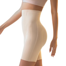 Tummy Control Tucker Skims Shapewear Shorts For Women,High Waisted Compression No Rol Girdles Seamless Butt Lifting Shaper Nude-L