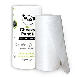 The Cheeky Panda – Bamboo Cleansing Dry Wipes | Pack of 100 Wipes | Perfect for Newborn Sensitive Skin, Plastic-Free, Biodegradable, Chemical-Free, Eco-Friendly, Super Soft, Strong & Sustainable