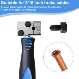 Behogan Bremsleitung Bördelgerät für DIN Bördelungen, 4,75 mm Universal-Bremsleitungs-Bördelgerät-Satz, Handbördelwerkzeug 4,75 mm, Rohrweiterungswerkzeug für die Reparatur von Fahrzeugbremsleitungen