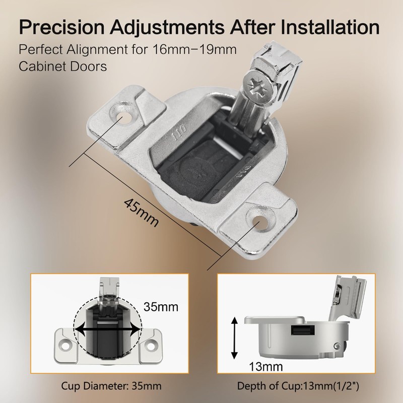 Replacement for Blum 110 Cabinet Hinges – 110° Compact 33