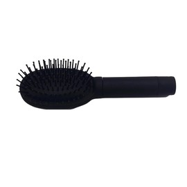 AIMALL Multifunctional Security Hairbrush, Hidden Compartment for Jewelry and Money, Non-Slip Handle, Detangle & Smooth, 7.87 Inch Black