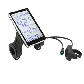 Electric LCD Display, 5 Pin 24V 36V 48V 60V Universal M5 LCD Display Meter Computer, Electric Scooter LCD Panel Screen, for 31.8 22.2mm Electric Bikes