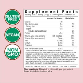 COUNTRY FARMS Super Reds, Energizing Polyphenol Superfood, 48 Super Fruits and Berries, Powerful Antioxidants and Polyphenols, Supports Energy, 20 Servings, Mixed Berry Flavor