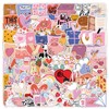 Red & Heart Stickers for Laptop(100 Pcs),Gift for Kids Teens