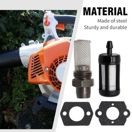 4229-140-6905 Stub Spark Arrestor Replacement for Stihl Blower BG85 BG86 BG55 BG56 BR200 SH85 SH86 SH55 SH56 w/Fuel Filter Gasket Kit