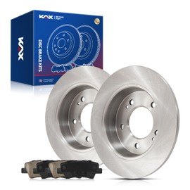 KAX Rear Brake Kit, OE Brake Rotors and Ceramic Brake Pads | Fits Kia Forte 2014-2016, Hyundai Veloster 2012-2016, Hyundai Elantra GT 2013-2016, Kia Forte5 2014-2016, Kia Forte Koup 2014-2016