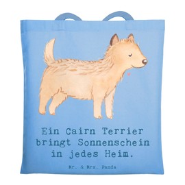 Mr. & Mrs. Panda Cairn Terrier Happiness Tote Bag, Fabric Bag, Fabric Bag, Pets, Sunshine in the Home, Bag Bag, Dog, Shoulder Bag, Sayings about Dogs, Dog Breed, blue, Hand Drawn