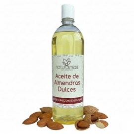 Aceite de Almendras Dulces Naturalness 1 Litro  100 Puro y Natural  Hidratante Corporal, Masajes, Cabello y Uas  Ideal para Piel Seca y Sensible      