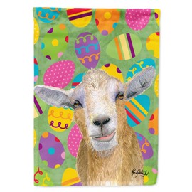 Caroline's Treasures RDR3021GF Goat Easter Eggs Garden Flag Mailbox Flag Decorative Yard Flag Banner Outside Patio Artwork Yard Flower Beds, Garden Size, Multicolor