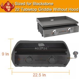 22 Inch Griddle Cover for Blackstone 1666 22 inch Grill Tabletop Griddle Without Hood Lid, Fits Blackstone 22" Grill Griddle with Grill Cover 600D Heavy Duty Water-Resistant