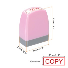 PATIKIL Copy Notice Stamp Self Inking, Red Ink Office Stamps Pre Inked Message Stamp Refillable Business Stamp, Pink