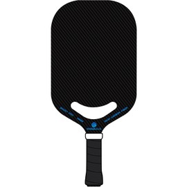 Pickleball Paddle, 3K Raw Carbon Fiber, Carbon Friction Fabric Texture, Foam Injected Walls, High Grit & Spin, 14MM Polypropylene Honeycomb Core with Air Dynamic Throat, Unibody Design