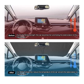 BIXUAN CH-R Sun Protection Compatible with Toyota C-HR ZYX10 NGX50 Series 2016-2023 Windscreen for Car Windscreen Cover Wind Protection for CHR Windscreen Blocked UV Cover Foldable