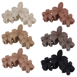 Hawaiian Flower Hair Clips Large Matte Hair Claw for Women Non-Slip Strong Hold Clips for Thick Hair, Hair Accessories