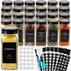 AISIPRIN 24 Pcs Glass Spice Jars with 398 Labels, 4oz