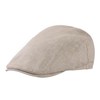TOP-EX 100% Linen Flat Cap Men's Sun Hat Summer Peaked