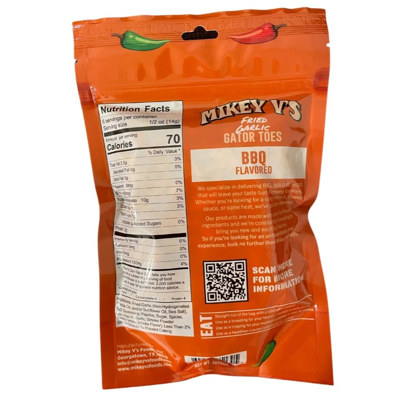Mikey V’s BBQ “Gator Toes” – Deep-Fried Garlic Snacks, Crunchy