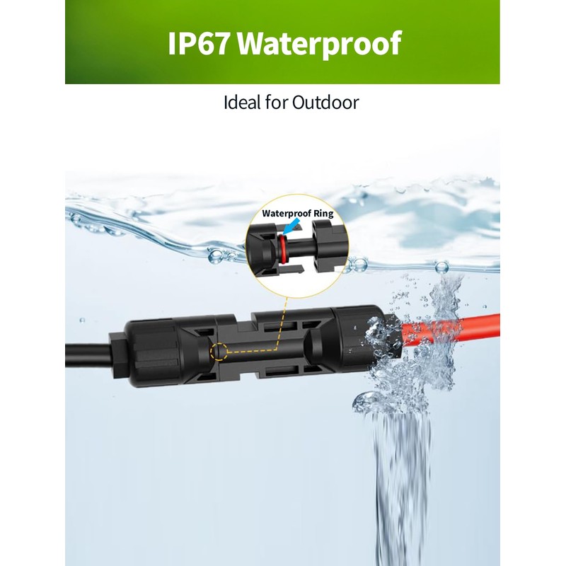 LONNKY Universal 7-in-1 Solar Panel Adapter Kit, 3.6 Feet MC4