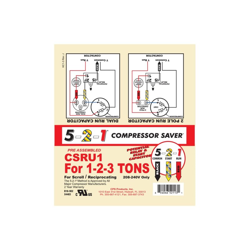 CPS 5-2-1 CSRU1 Compressor Saver for 1 to 3 Ton