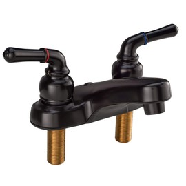 RecPro Bathroom Faucet 4" | RV Faucet | Designer Series Black Brass | Black