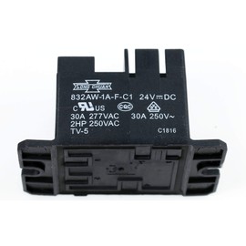 Song Chuan 832AW-1A-F-C1, 24VDC Relay, 240 VAC, 30A General Purpose Relay