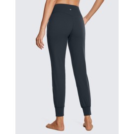 CRZ YOGA Butterluxe High Waisted Joggers for Women 27" - Buttery Soft Yoga Lounge Workout Leggings Pants with Pockets True Navy Medium