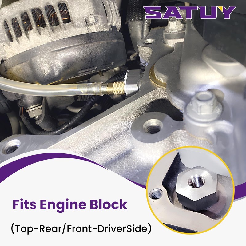 SATUY 2Pcs Oil Pressure Sensor Adapter, M16x1.5 to 1/8" NPT,