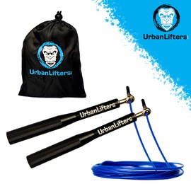 Urban Lifters Speed / Skipping Ropes / Skipping Rope - High Grade Aluminium Handles, Removable Weights, Rope Protector, Ball Bearing Turning Precision, Adjustable Locking. (Skipping Rope With Weights)