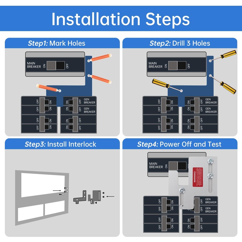 Generator Interlock Kit Fit for Eaton Cutler Hammer BR and