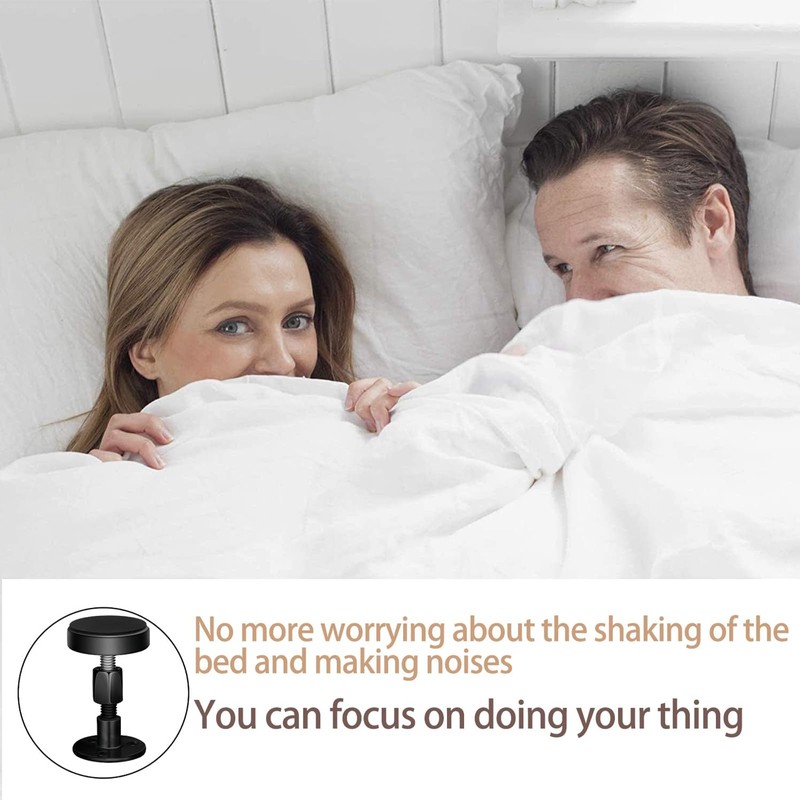 Pack of 4 Headboard Stoppers, Adjustable Bed Frame with Thread,