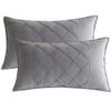 Lutanky Velvet Cushion Covers Grey Decorative Rectangle Throw Pillow Cases