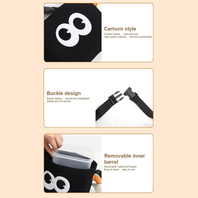 AIMALL Multi-Function Car Storage Box, 2-in-1 Tissue Box and Trash