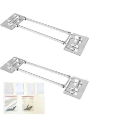 Marine Part Depot Adjustable Stainless Steel RV Shower Corner Storage Bar for Corner Shelves in Camper, Length 8-14 inches (2 Pack)