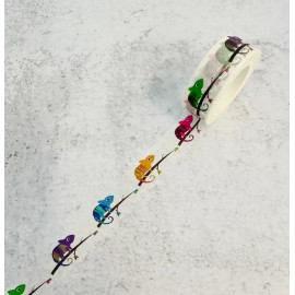 Unbranded Colorful Gecko Lizard Reptile Washi Tape Papercraft Planner Supply Journal Craft