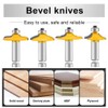 LEATBUY Door&Drawer Front Edging Router Bit Set 1/2-Inch Shank 4