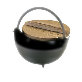 emute-torimatu Aluminum Village... No Pot Black '15 cm Tier Wood Lid Only 2 K05130 