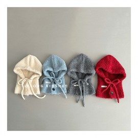 Kids Balaclava Hat - Autumn/Winter Baby Toddler - Free Size (49-54cm) - boLF2266 Blue Button Ear Protector 3ea