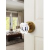 SORWDUERM 2 Pack Antique Brass Door Knobs - Crystal &