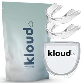 Kloud Night Guard - Protector bucal para apretar los dientes y rechinar los dientes, paquete de 2 protectores bucales dentales moldeables personalizad
